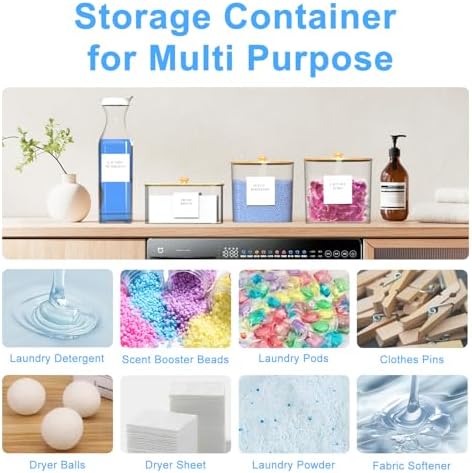 3+1 Pack Laundry Pods Containers & Dryer Sheet Holder & Laundry Detergent - Image 6