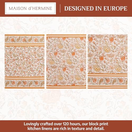 Maison d' Hermine Kitchen Towels Set of 3 Reusable 100% Cotton 27.50" x 20" - Image 2