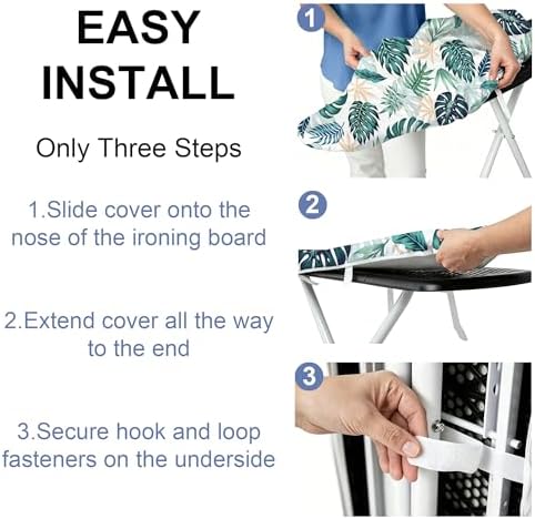 Boho Ironing Board Cover and Pad 15x54 Inch, 100% Cotton Surface Heavy Duty - Image 4