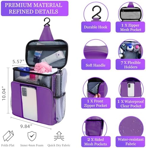 Dorm Room Essentials for College Students Girls Boys Guys, Shower Caddy - Image 3