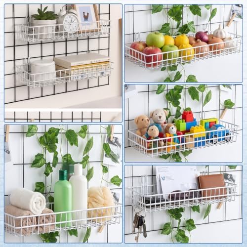 4 Pcs Grid Wall Baskets - Image 6