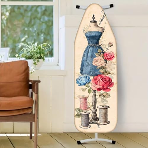 Nuxovilar Vintage Sewing Floral Ironing Board Cover 15x54 Polyester - Image 2