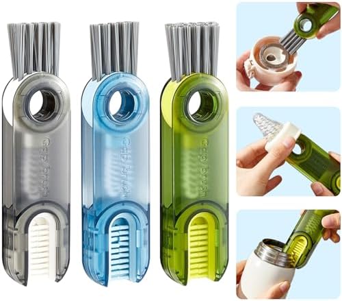 Cup Lid Gap Cleaning Brush 3PCS Bottle Brushes 3 in 1 Cup Lid Gap Cleaner by INVODA