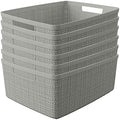 Curver Set of 6 Medium 12L Jute Decorative Plastic Organization and Storage by Unknown