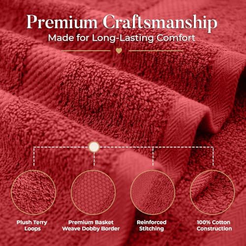 DAN RIVER 600 GSM Cotton Large Bath Towels Set of 4, 27 x 54 Inches - Image 5
