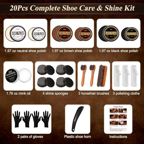 Cruzix Leather Shoe Polish Kit- Shoe Shine Gift - Image 3