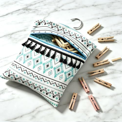 2 Pack Clothespins Bag Clothes Pins Bag Holder 13.1X11.8IN Boho Clothespin Bags by Unknown