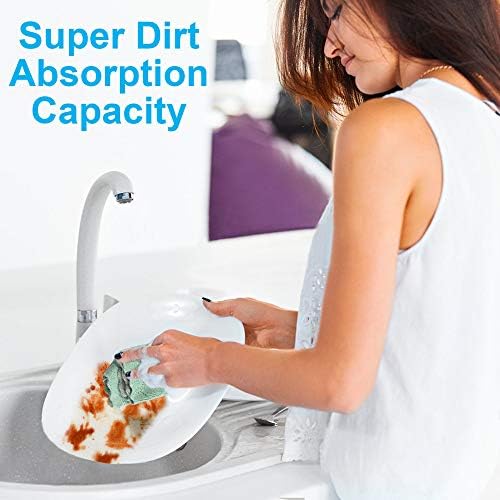 OstWony Small Reusable Cleaning Cloths, 6 x 10 inch, Absorbent Dish Rag - Image 4