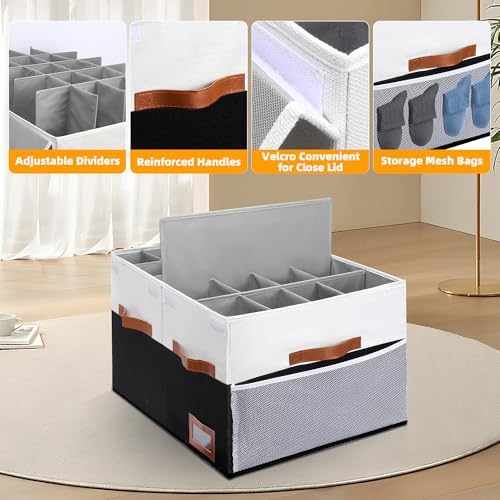 Supowin Large Shoe Organizer for Closet, Foldable Shoe Storage Bin - Image 3
