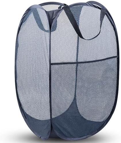 Pop Up Laundry Hamper, 70 L Collapsible Mesh Basket by Unknown