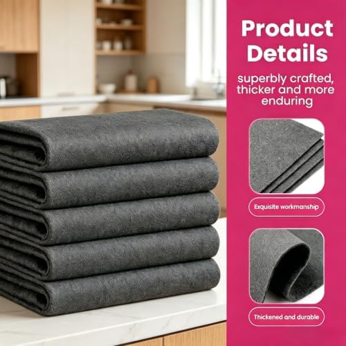 6 Pcs Genie Magic Cleaning Cloths, 12*16IN Large Thicked Microfiber Towels - Image 2