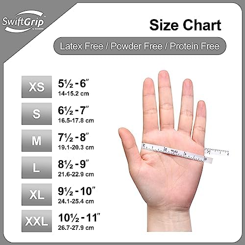 SwiftGrip Disposable Nitrile Exam Gloves, Case of 1000, Cooking & Esthetician - Image 7