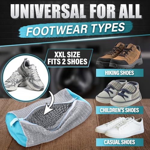 2 Pcs Reusable Shoe Washing Machine Bag, XXL - Image 4