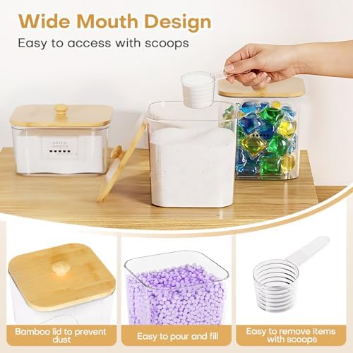Homde Clear Laundry Detergent Dispenser: Reusable 3+2 Pack - Image 4