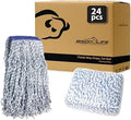 Kleen Handler Cut End Finish Mop Head Replacement, Universal Headband 24Pack by BisonLife