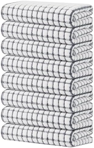 Kitinjoy Cotton 8 Pack Terry Kitchen Towels by Kitinjoy