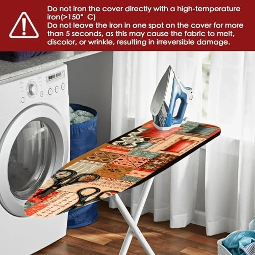 Nuxovilar Patchwork Scissors Ironing Board Cover 15x54 Polyester - Image 6