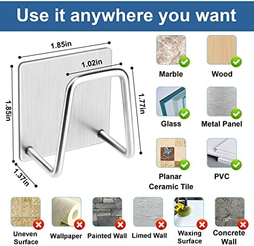 2Pcs Sponge Holder for Kitchen Sink，Strong Adhesive Small Sponge Holder，Sink - Image 6
