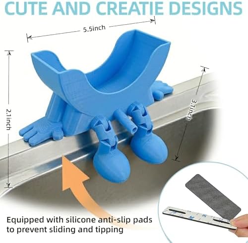 Cute Smiley Sponge Holder, Kitchen Sink Caddy - Image 2