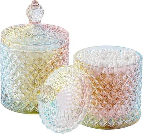 rejomiik 2 Pack Qtip Holder Apothecary Jars by rejomiik