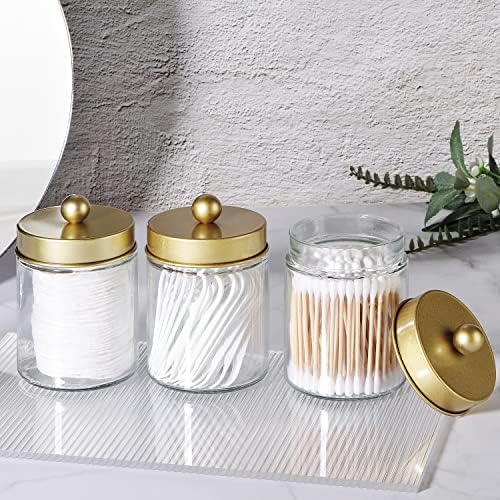 3PC Apothecary Jar Canisters Bathroom Vanity Organizer - Image 5