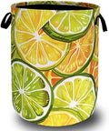 Yellow Lemon Laundry Basket Oxford Cloth Foldable Hamper 18.9x16.5 Inch by SELIONLIKN