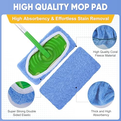 6-Pack Reusable Microfiber Mop Pads Compatible - Image 4