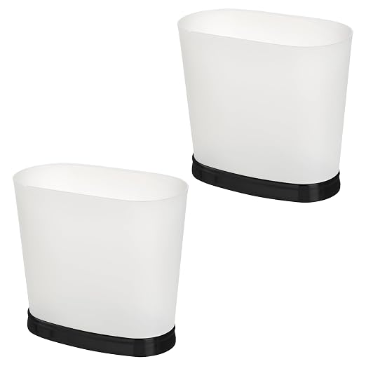 iDesign Slim Bathroom Trash Can, Small Plastic Garbage Can by iDesign