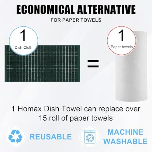 Homaxy 100% Cotton Terry Kitchen Towels, 4 Pack - Image 6