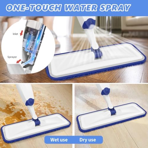 HOMTOYOU Microfiber Flat Mop - Image 2