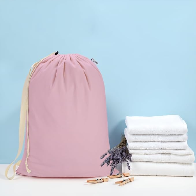 Canvas Laundry Bag with Shoulder Strap & Drawstring - Image 8