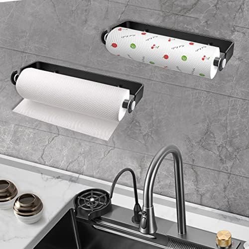 Under Cabinet Paper Towel Holder, Adhesive or Drill Mount Paper Towel Holder - Image 3