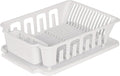 STERILITE 2-Piece Large Sink Set Dish Rack Drainer, 3/4" L x 3/4" W x by Sterilite
