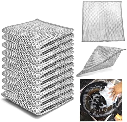 Double layer metal wire scratch free cloth, dry and wet dual-purpose metal wire by Unknown