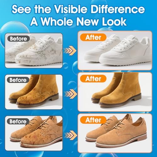 Suede Shoe Cleaner, Suede & Nubuck Cleaner Removes Dirt and Stains, No-Rinse - Image 3