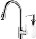 Kitchen Sink Faucet with Soap Dispenser, 3 Modes Kitchen Faucet with Pull Down by KICIMPRO