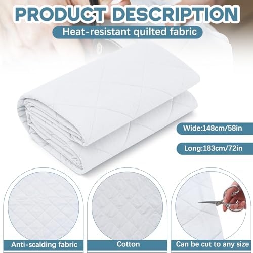 Treela 58" x 72" 2 Yard Heat Resistant Quilted Fabric Ironing - Image 2