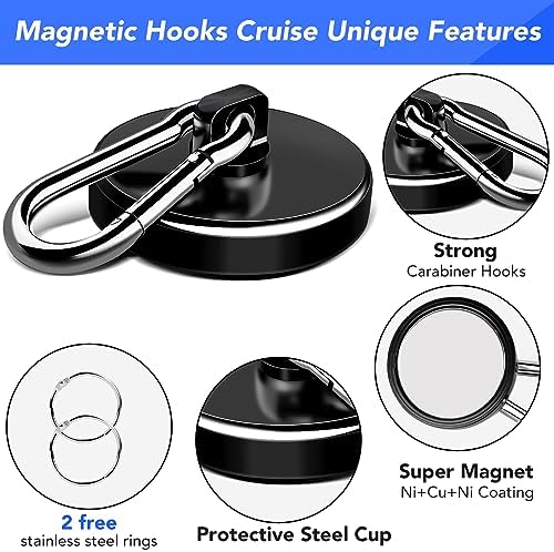 LOVIMAG Magnetic Hooks 200 LBS Strong Magnets Cruise 2Pack Magnet - Image 4