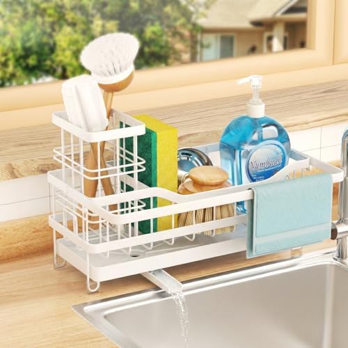 Sponge Holder for Kitchen Sink, Self-draining Sink Organizer by GUUKAR