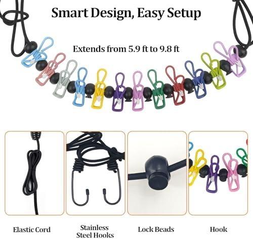 Travel Clothesline Retractable Portable Clothesline - Image 2