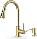 WEWE Kitchen Faucet with Soap Dispenser, Pull-Down Sprayer | 3-Mode Sprayer by WEWE