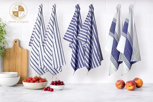Pack of 6 Cotton Kitchen Towels Set, Dish Towels, Cleaning Rags, Kitchen Dish - Image 2
