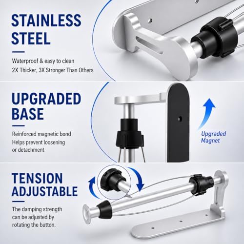 Magnetic Paper Towel Holder for Fridge-Great Adhesive Magnetic, One Hand - Image 3