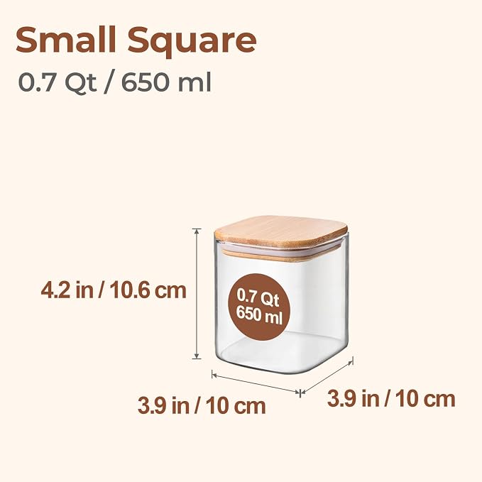 ComSaf Square Glass Containers - Image 2
