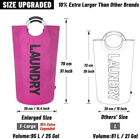 Caroeas 95L Pro Large Laundry Basket, Waterproof Laundry Hamper, Laundry Bag - Image 2
