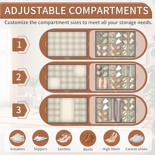Foyego 2 Pack Shoe Organizer for Closet, Shoe Storage - Image 6