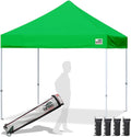 Eurmax USA Standard 10x10ft Patio Pop Up Canopy Tent for Outdoor Events Commercial Instant Canopies with Heavy Duty Roller Bag,Bonus 4 Canopy Sand Bags (Kelly Green)