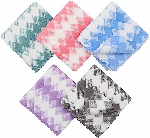 Microfiber Cleaning Cloth, 10 Pack Microfiber Rags, Mix Color - Image 3