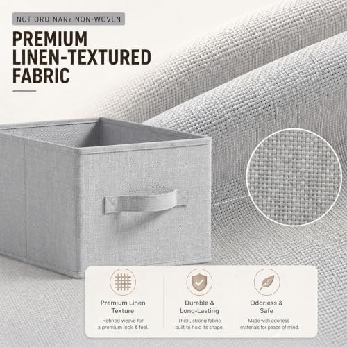 3-Pack Closet Storage Bins, Foldable Fabric Storage Baskets - Image 4