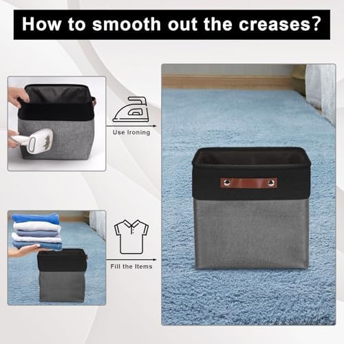 Bagnizer Collapsible Fabric Storage Cubes 11x11 Cube Storage Bins, 4 Pack - Image 5